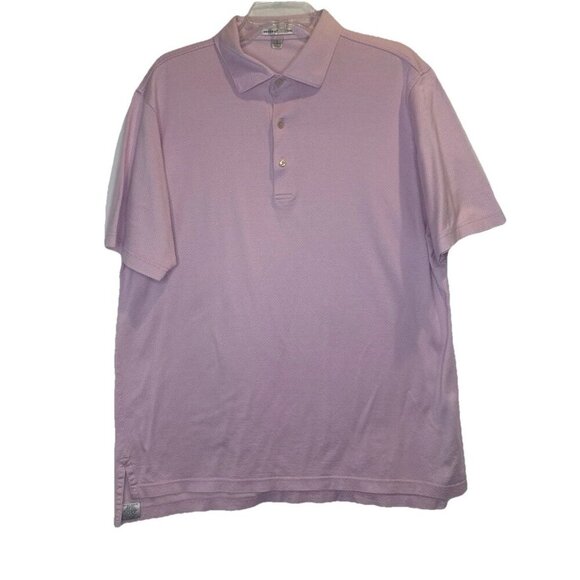 Peter Millar Men’s Pink Cotton Performance Golf Polo Sz L - Picture 1 of 9